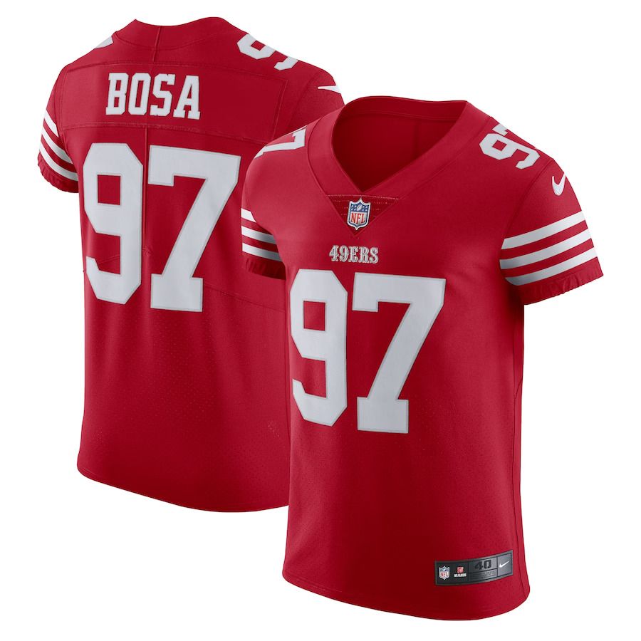 Men San Francisco 49ers #97 Nick Bosa Nike Scarlet Vapor Elite NFL Jersey